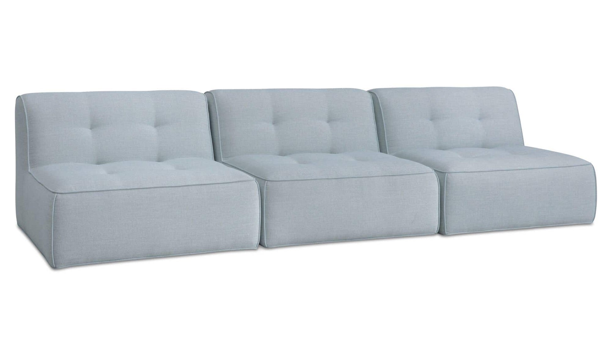Sunseeker 3 Piece Outdoor Sofa Light Blue by Moe's Home Collection - view 3