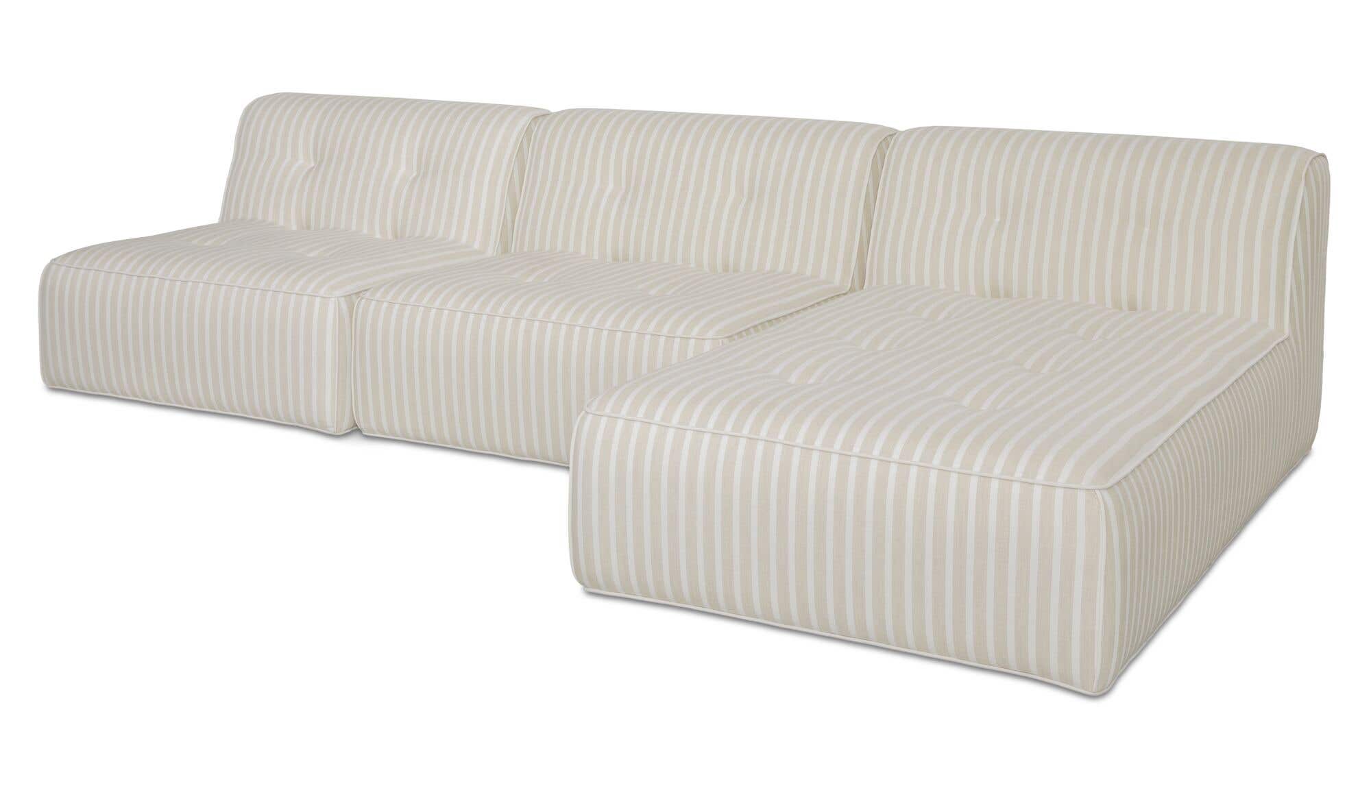 Sunseeker 3 Piece Outdoor Lounge Brown Stripe by Moe's Home Collection - view 7