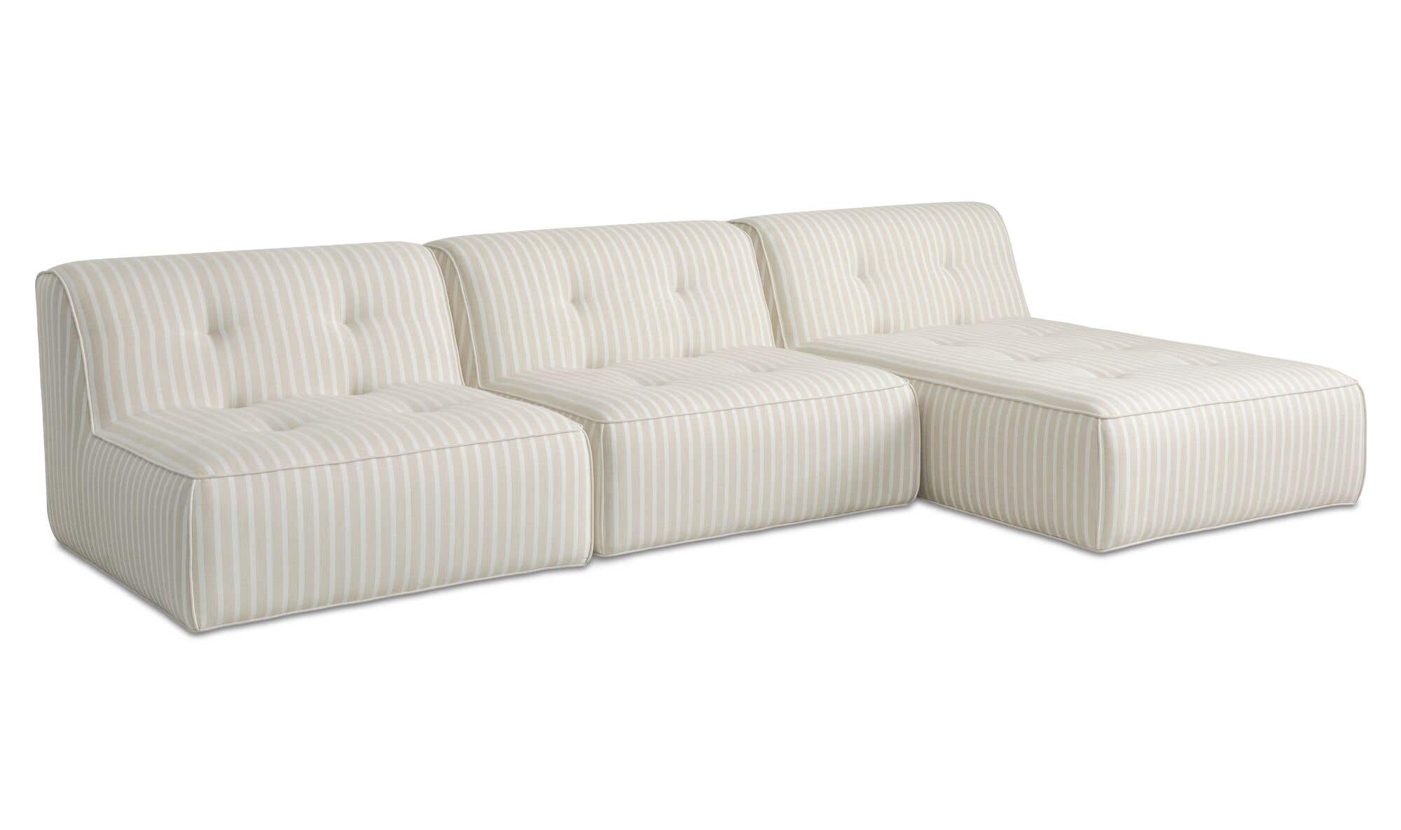 Sunseeker 3 Piece Outdoor Lounge Brown Stripe by Moe's Home Collection - view 4