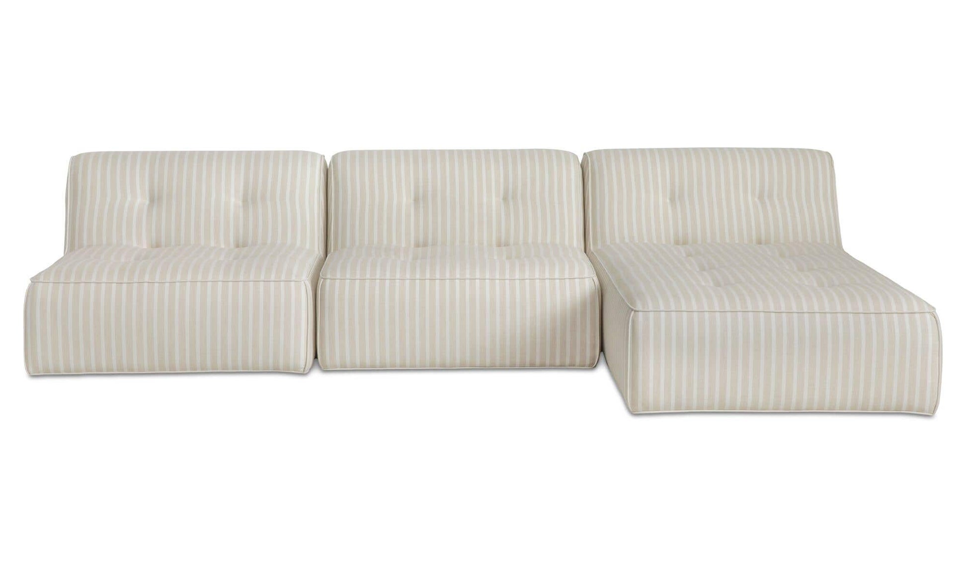 Sunseeker 3 Piece Outdoor Lounge Brown Stripe by Moe's Home Collection - view 2