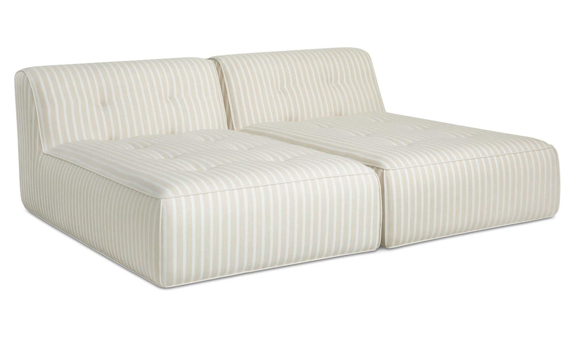 Sunseeker 2 Piece Outdoor Sun Lounger Brown Stripe by Moe's Home Collection - view 3