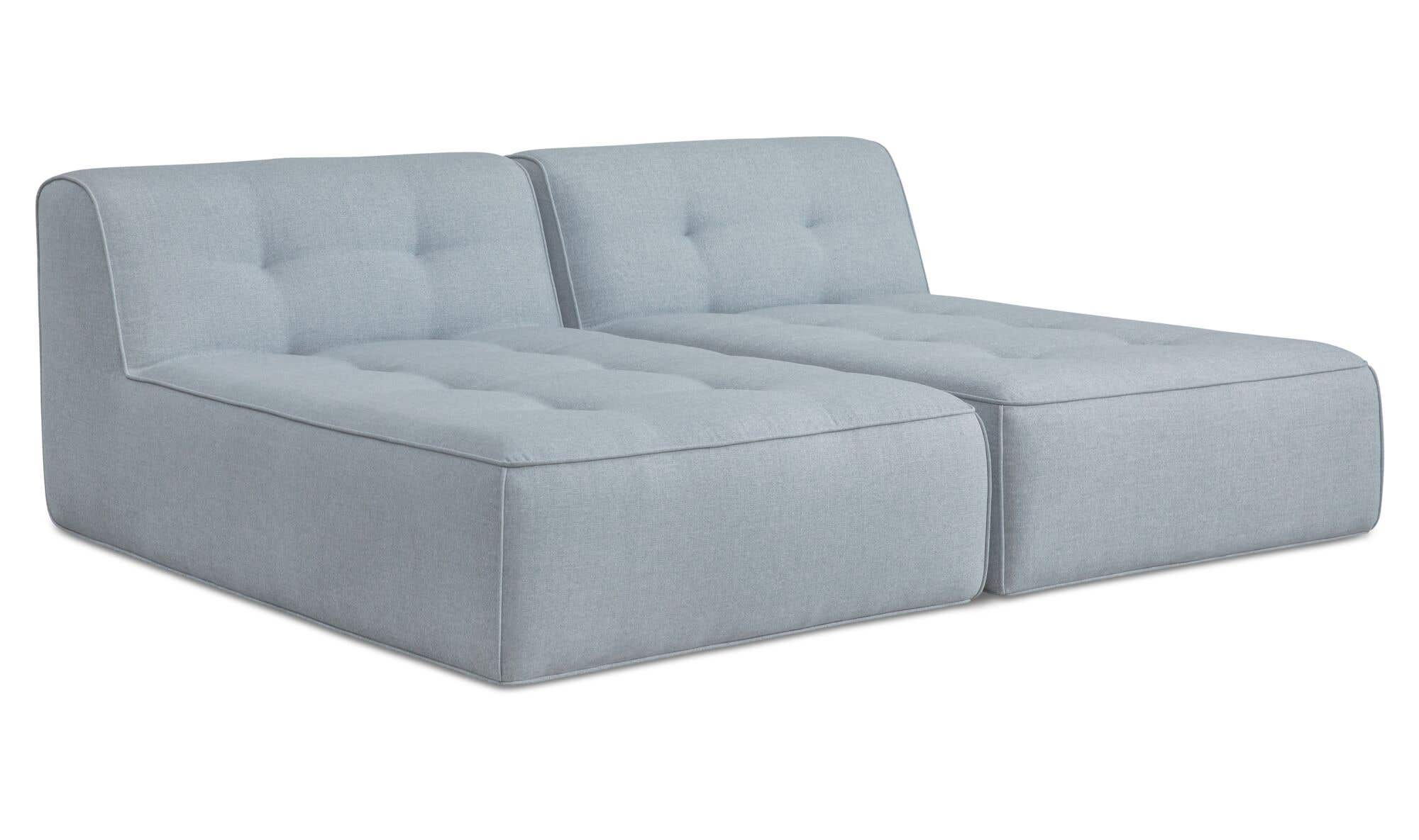 Sunseeker 2 Piece Outdoor Sun Lounger Light Blue by Moe's Home Collection - view 3