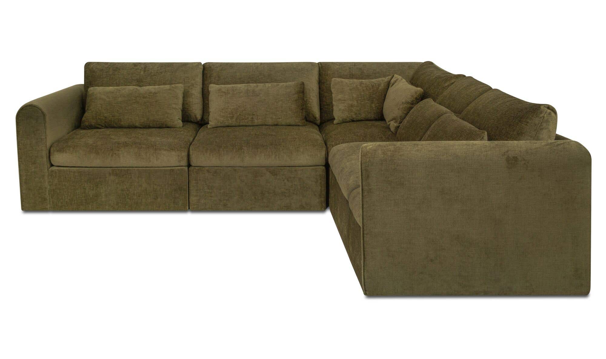 Swift Classic L Modular Sectional Dark Green by Moe's Home Collection - view 4