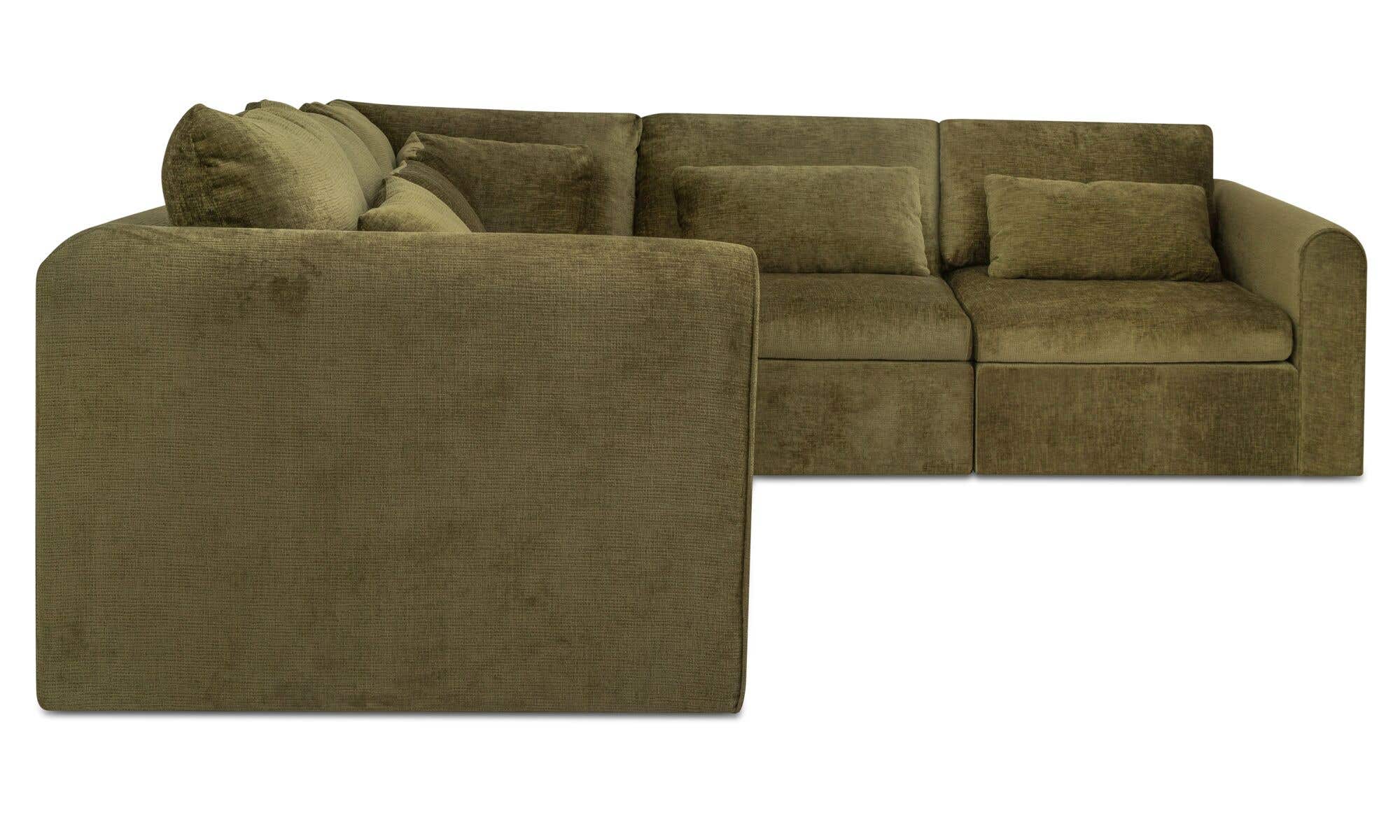 Swift Classic L Modular Sectional Dark Green by Moe's Home Collection - view 6
