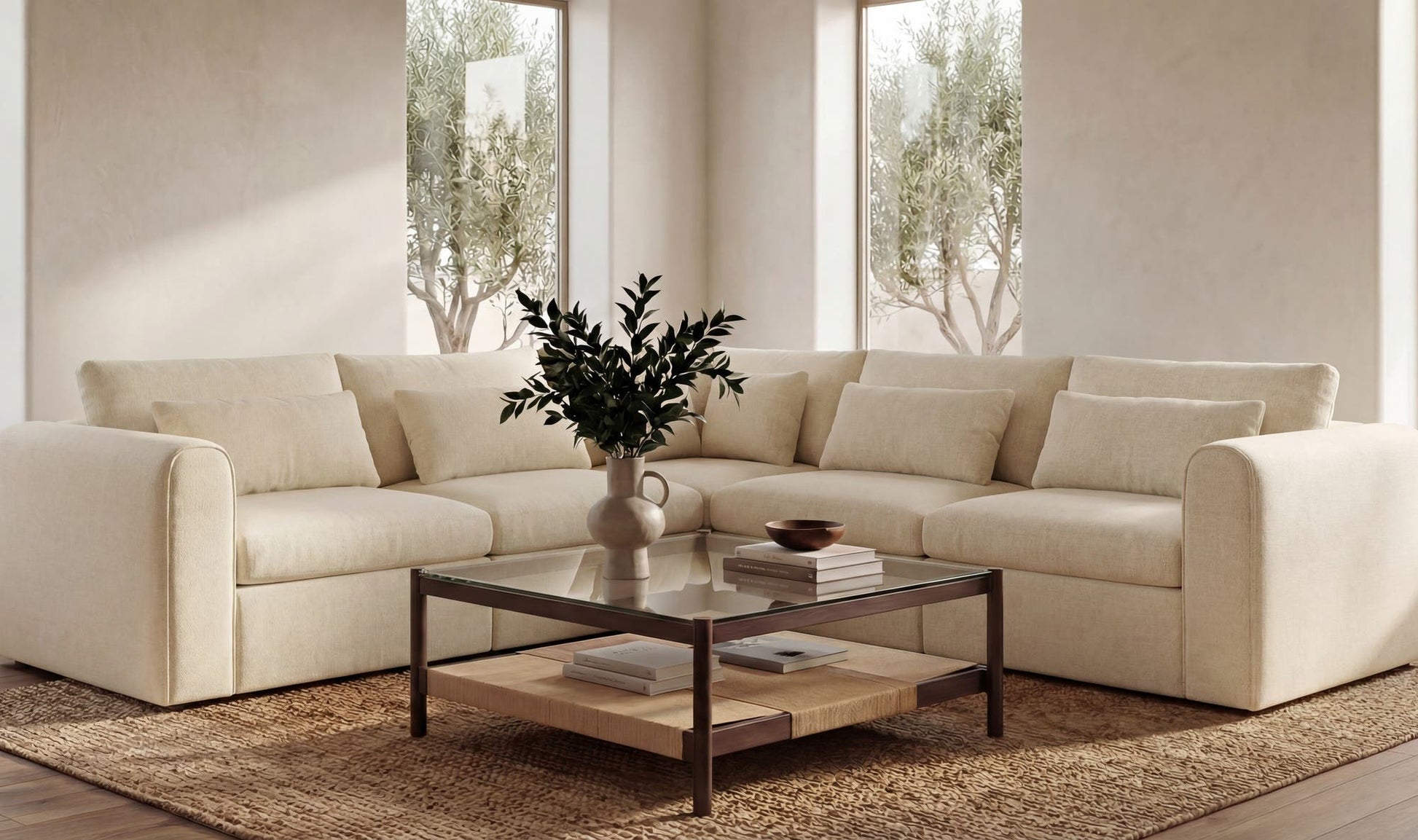 Swift Classic L Modular Sectional Light Beige by Moe's Home Collection - view 4