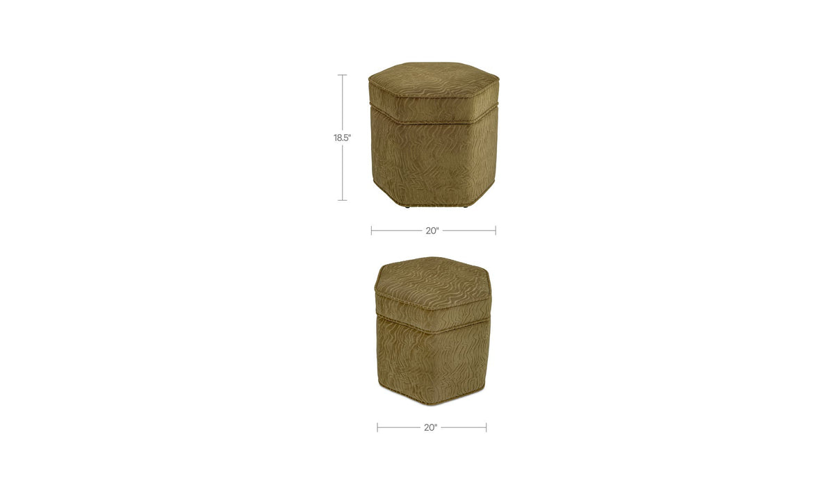 Finn Storage Ottoman Olive by Moe's Home Collection - view 8