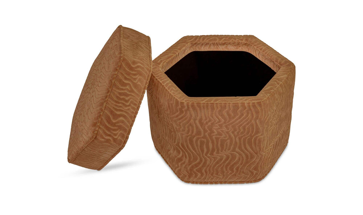 Finn Storage Ottoman Terracotta by Moe's Home Collection - view 4