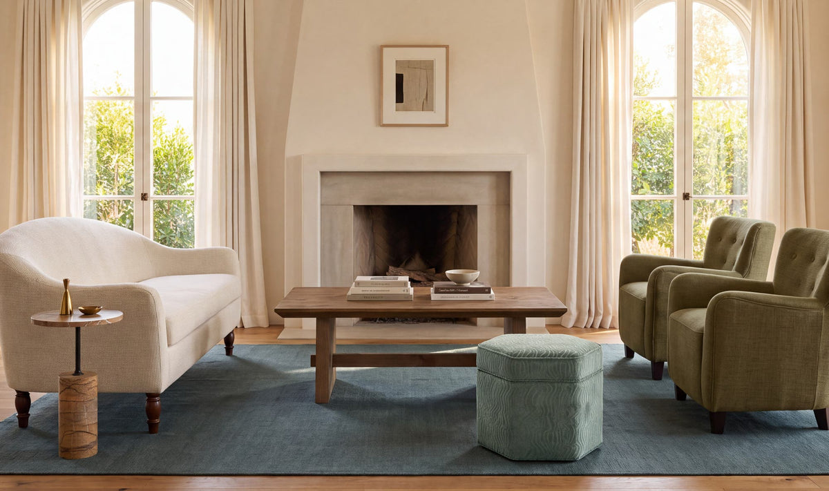 Finn Storage Ottoman Blue by Moe's Home Collection - view 3