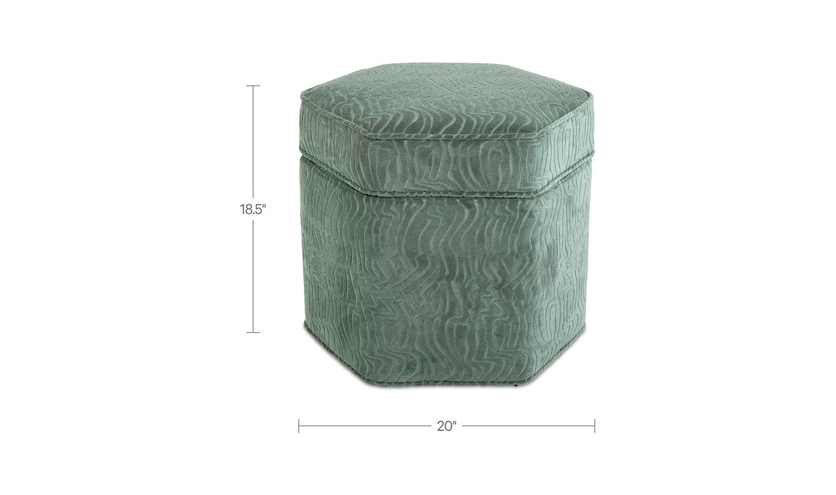 Finn Storage Ottoman Blue by Moe's Home Collection - view 8