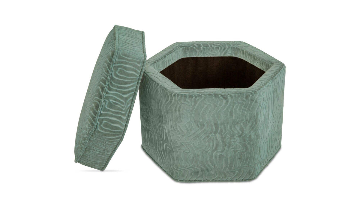 Finn Storage Ottoman Blue by Moe's Home Collection - view 4