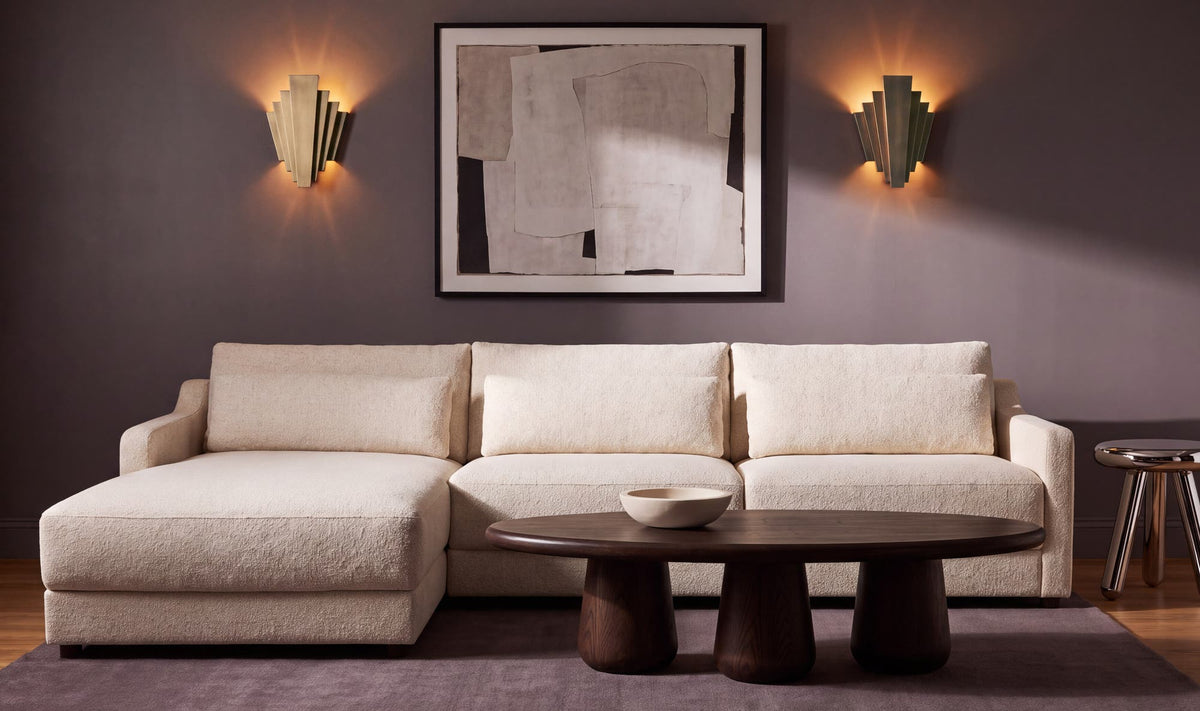 Imogen Sectional Textured Oat Left by Moe's Home Collection - view 3