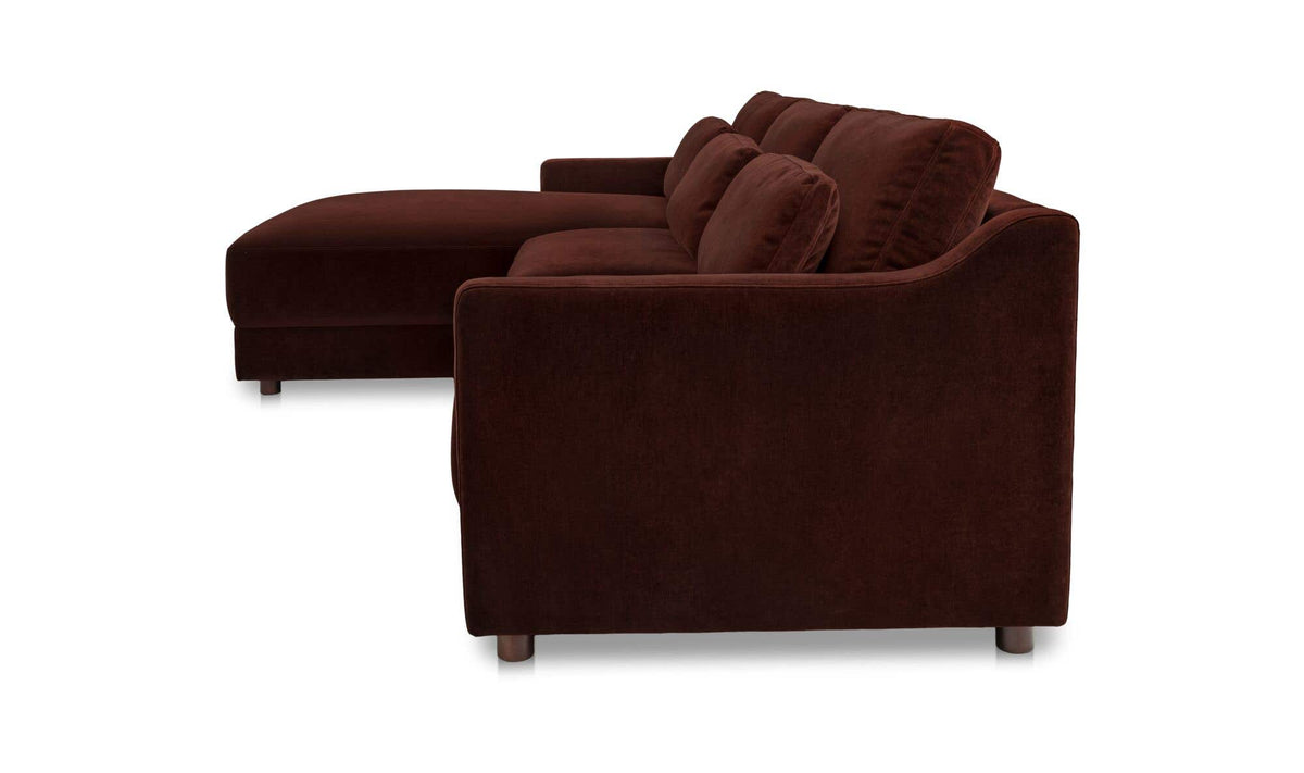 Imogen Sectional Bordeaux Left by Moe's Home Collection - view 9