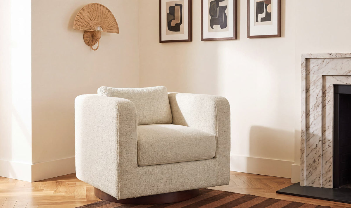 Julian Swivel Chair Textured Oat by Moe's Home Collection - view 3