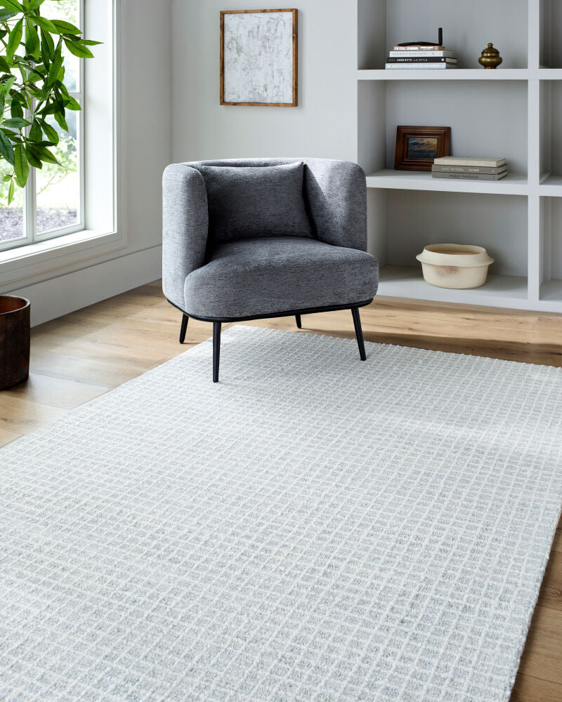 Andreas Light Blue/White Handmade Rug - roomscene