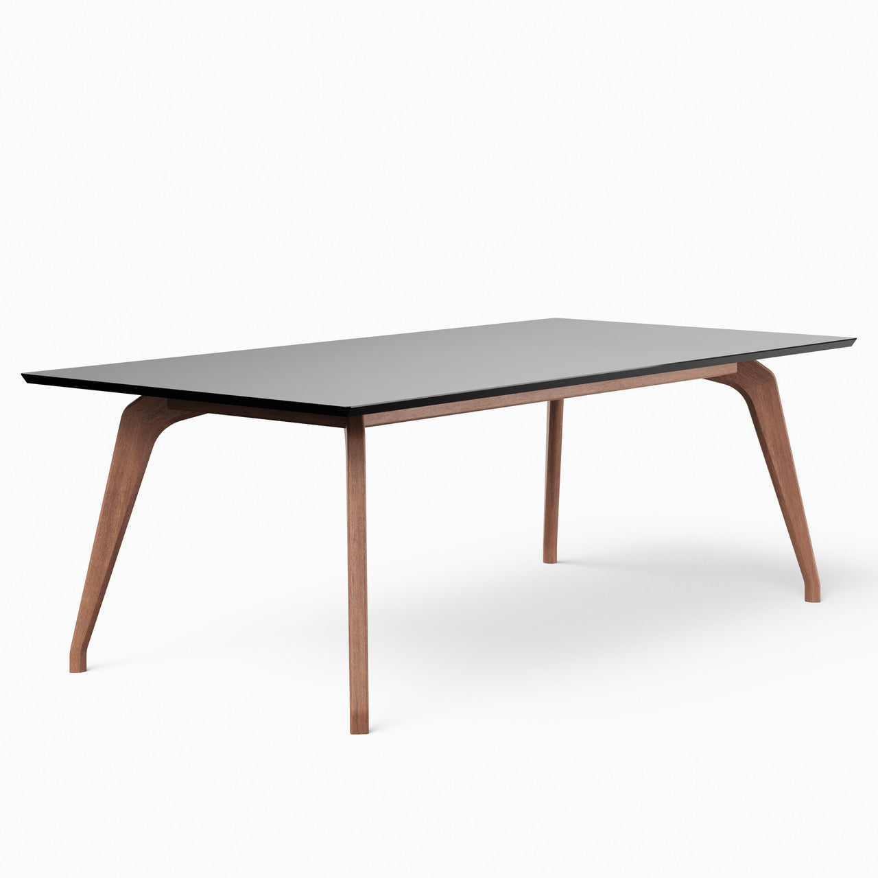 Modern Brazilian - Giane - Dining Table - Nogal Base - Black Top - 86.5"W x 43.5"D x 30"H