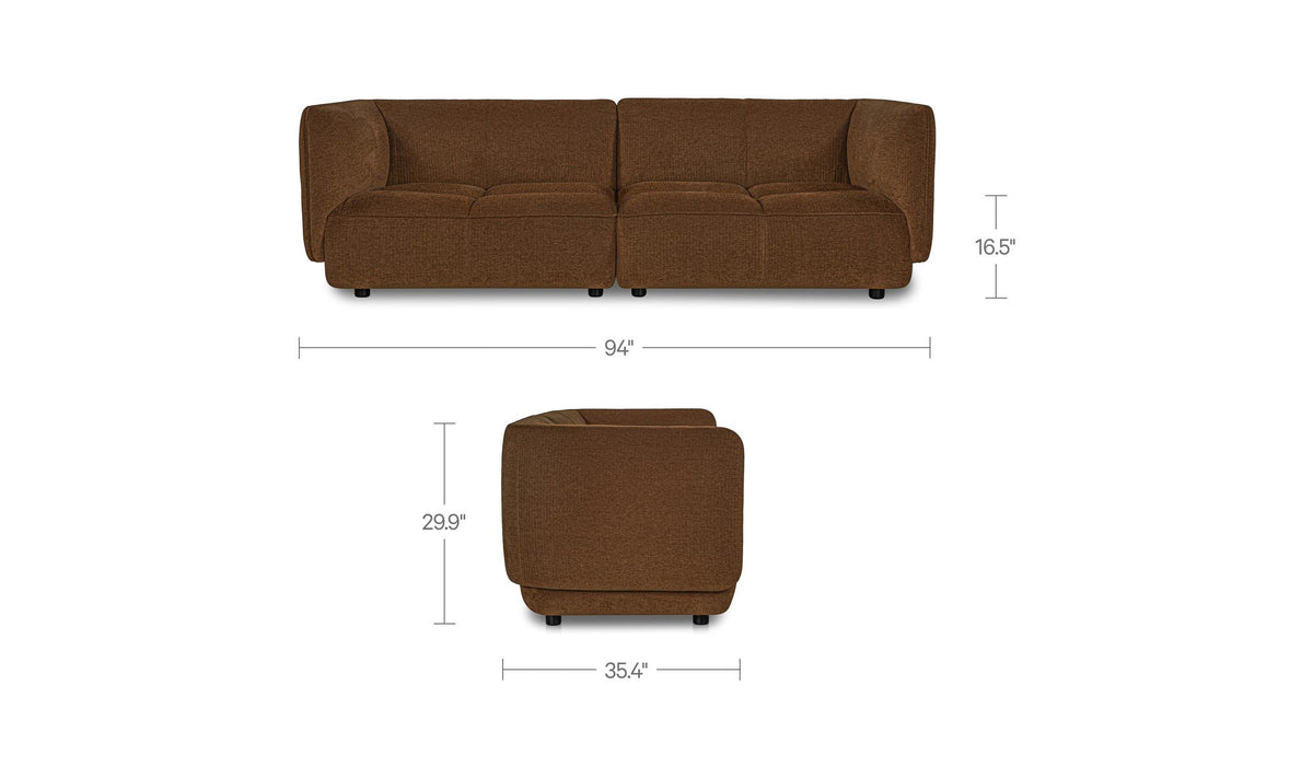 Camden Sofa Dark Brown by Moe's Home Collection - view 9