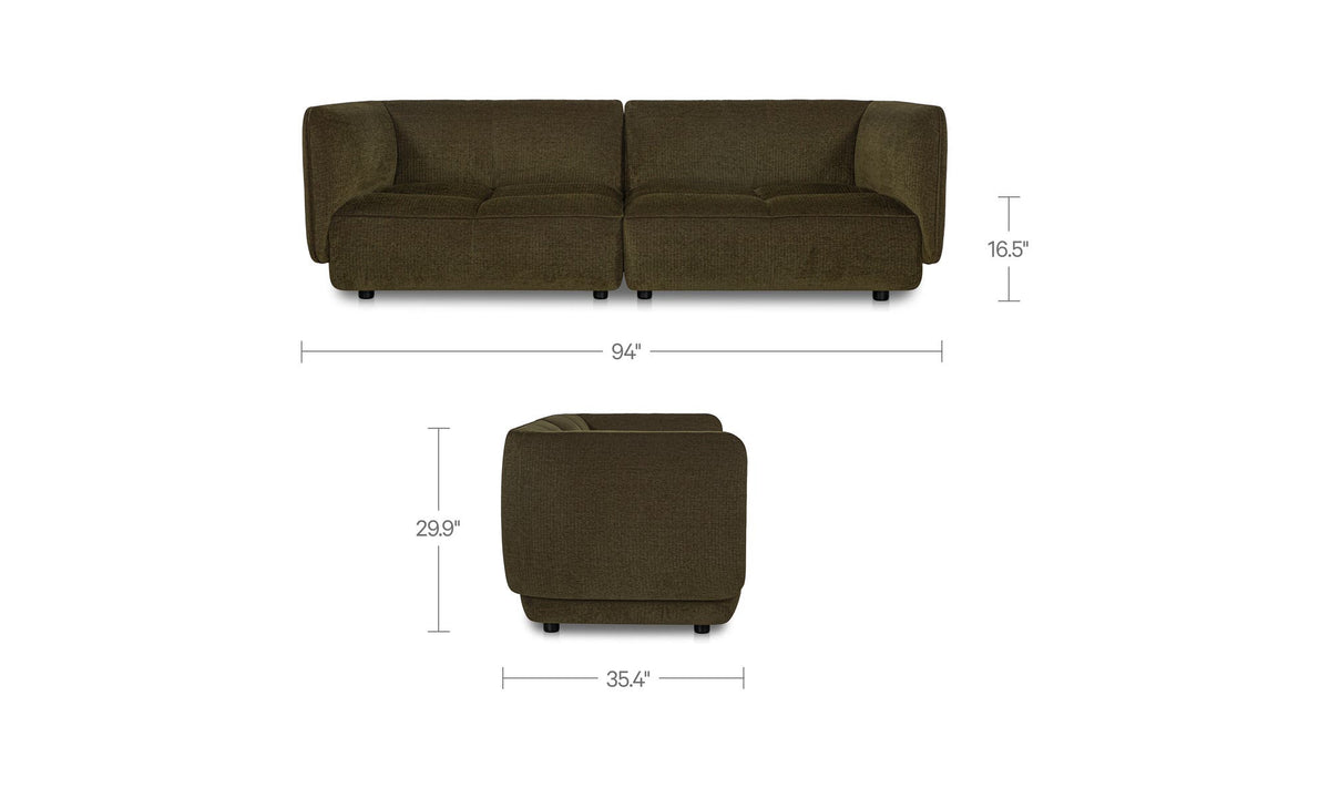 Camden Sofa Dark Green by Moe's Home Collection - view 9
