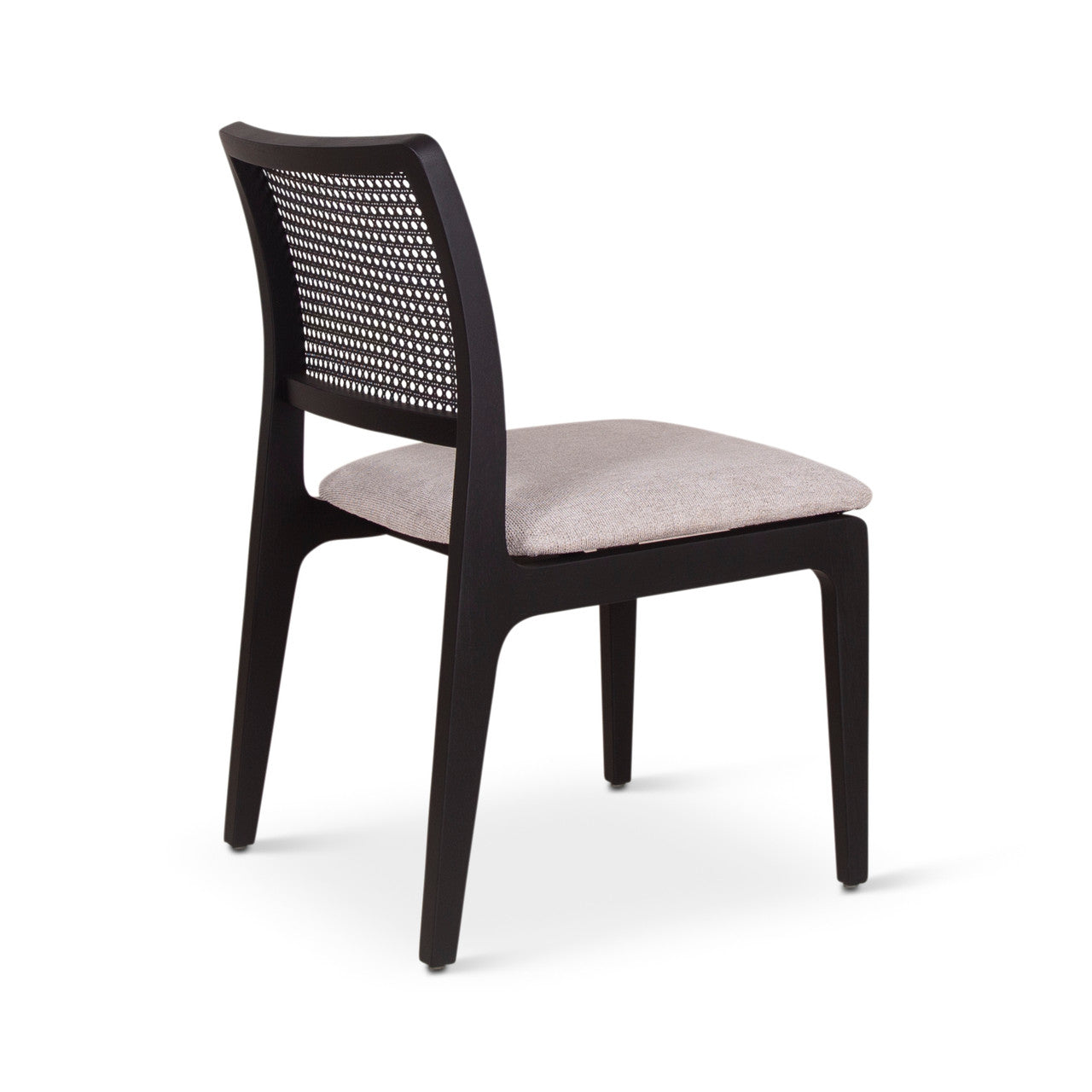 Modern Brazilian - Larissa Side Chair - Harvest Jute Upholstery - Ebano Frame