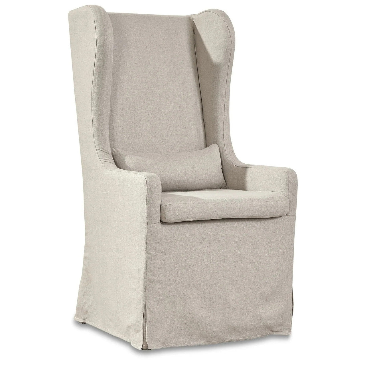 Elizabeth Linen Slipcovered Wingback Host Chair
