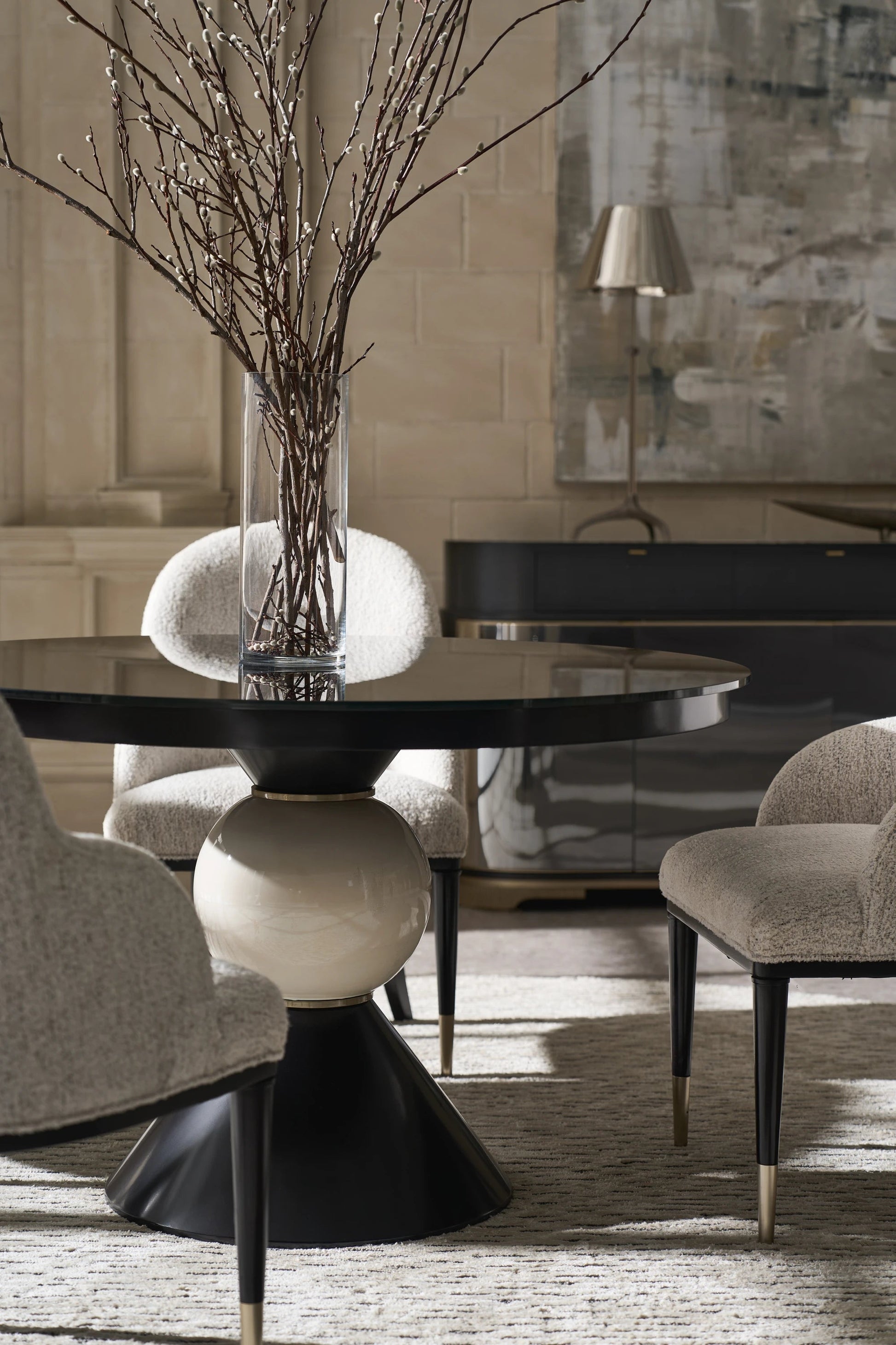 Chalice Almost Black Dining Table 48" by Caracole - view 3