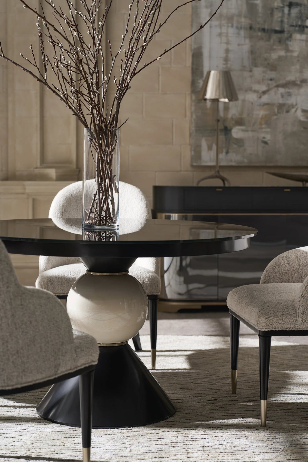 Chalice Almost Black Dining Table 48" by Caracole - view 3