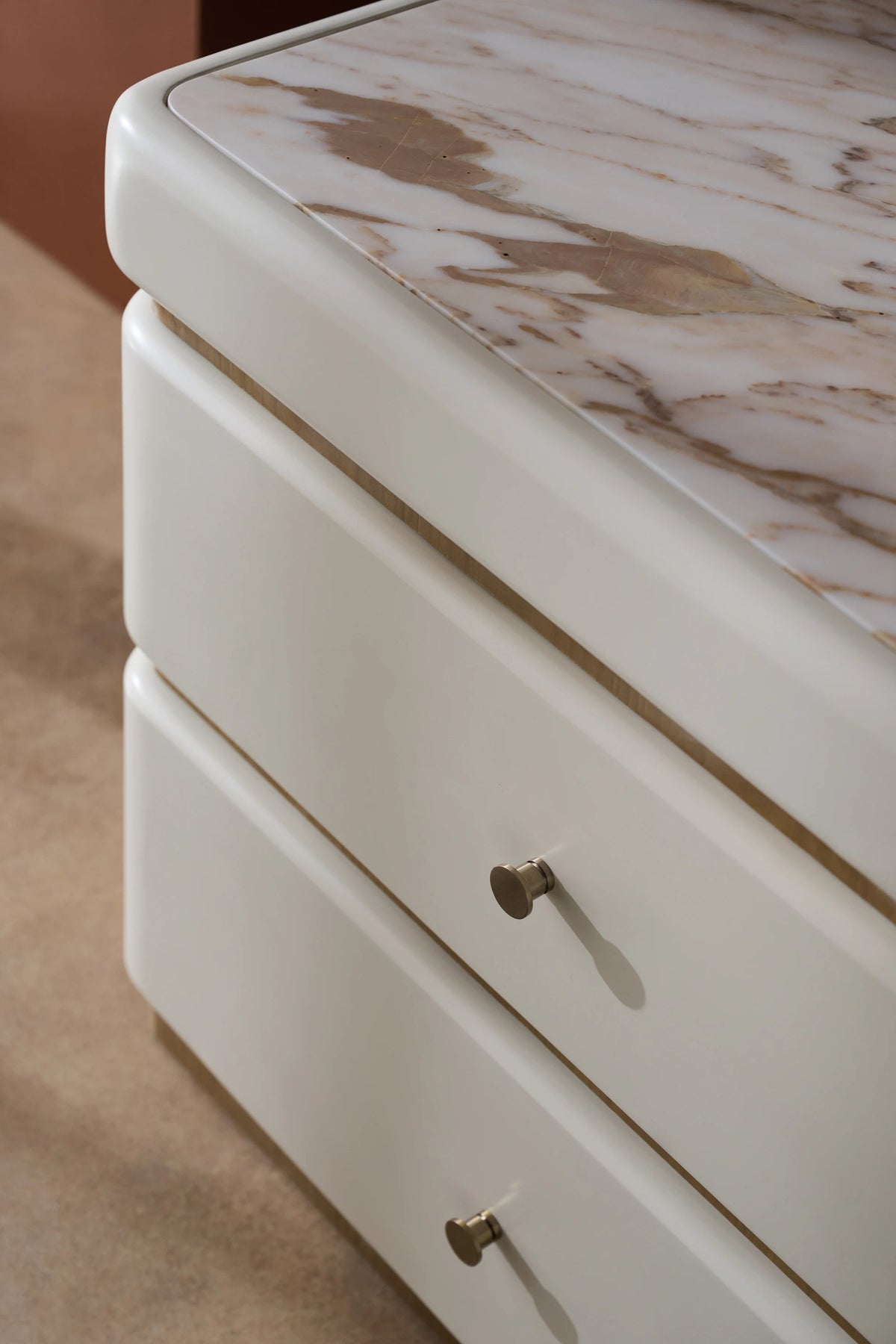 Milos Nightstand Almond Milk 28" by Caracole - view 3