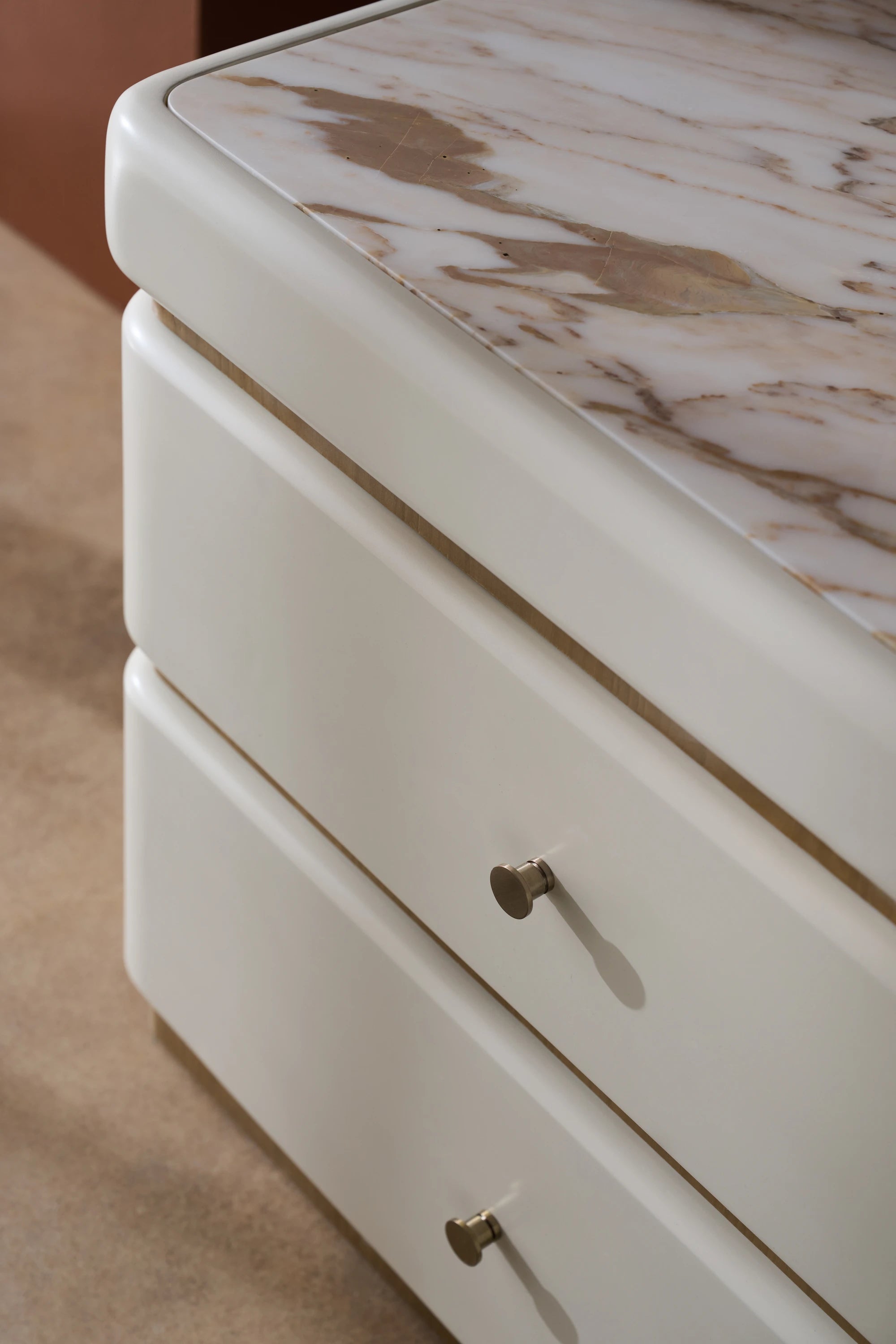 Milos Nightstand Almond Milk 28" by Caracole - view 3