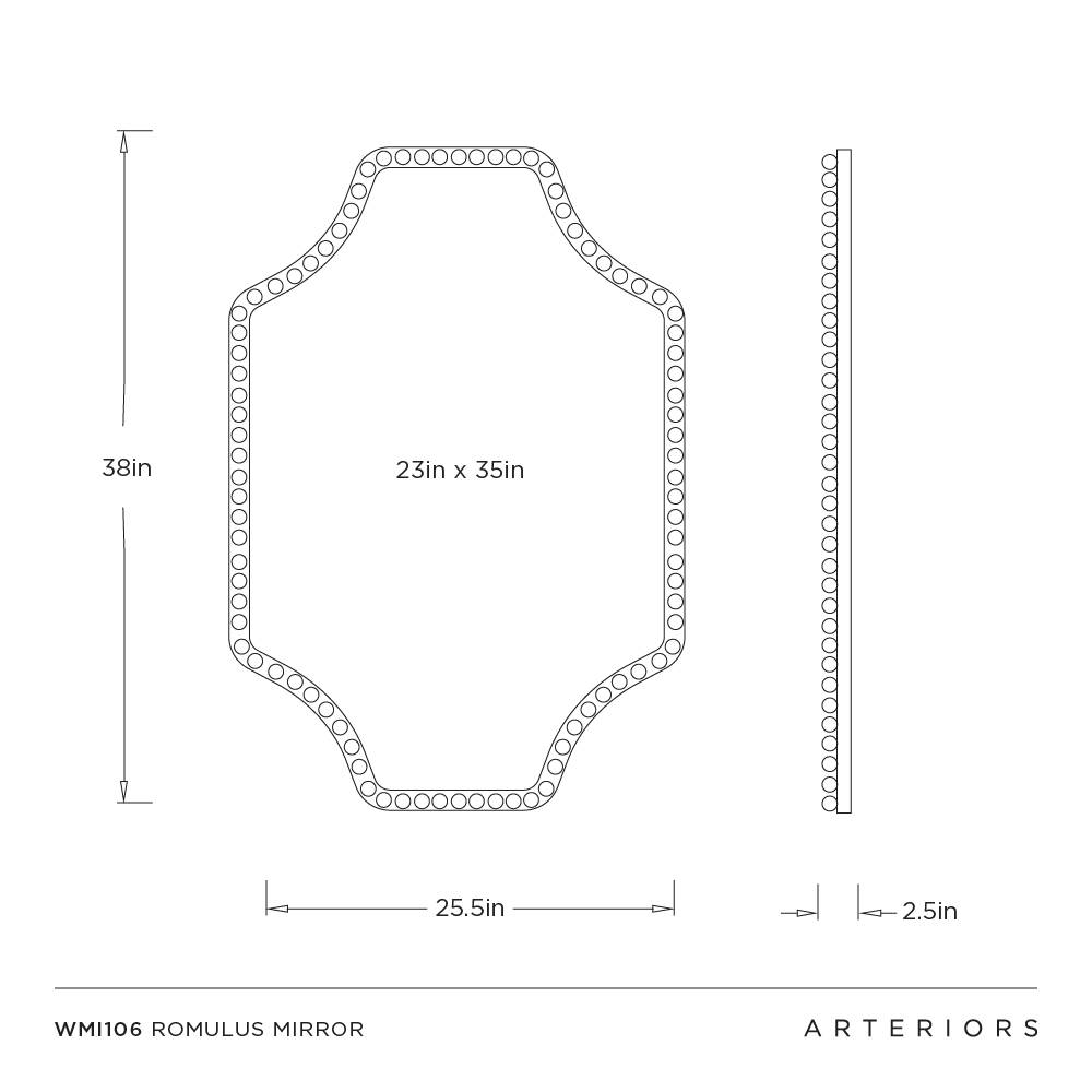 Romulus Mirror by Arteriors - view 7