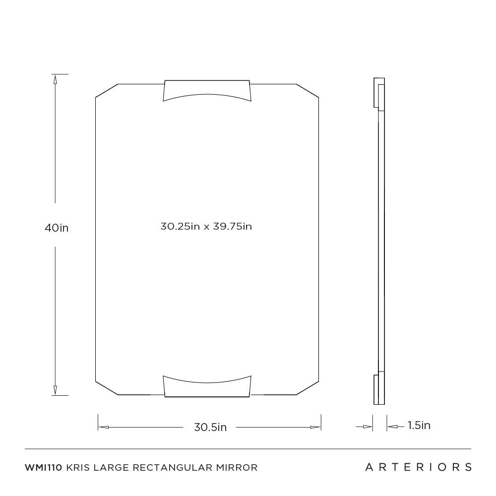 Kris Large Rectangular Mirror by Arteriors - view 6