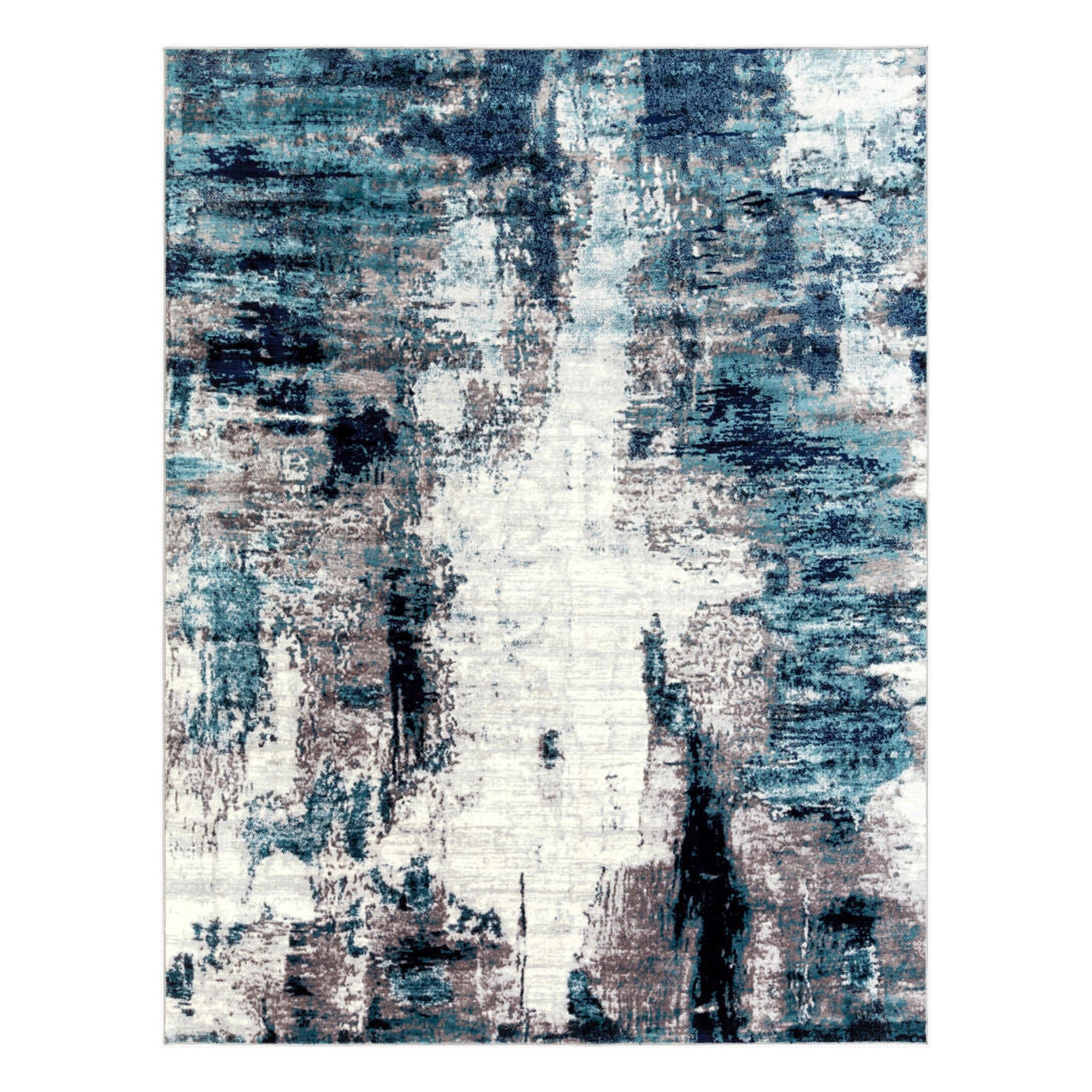 Wanderlust Black/White Machine Woven Rug - 2' x 2'11"