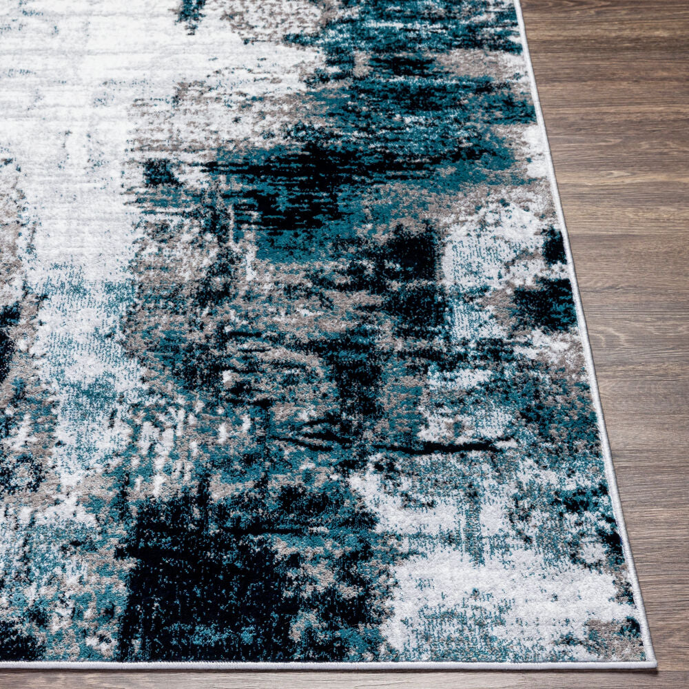 Wanderlust Black/White Machine Woven Rug - front