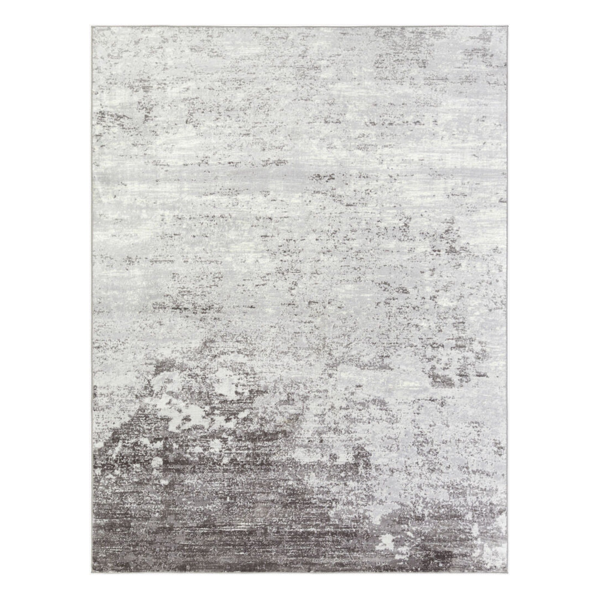 Wanderlust Charcoal/White Machine Woven Rug - 2' x 2'11"