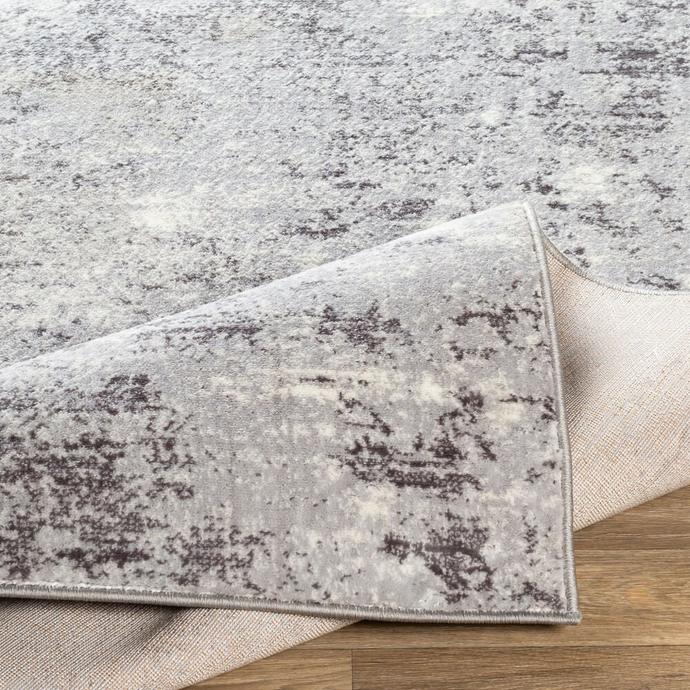 Wanderlust Charcoal/White Machine Woven Rug - fold