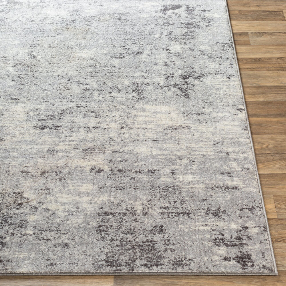 Wanderlust Charcoal/White Machine Woven Rug - front