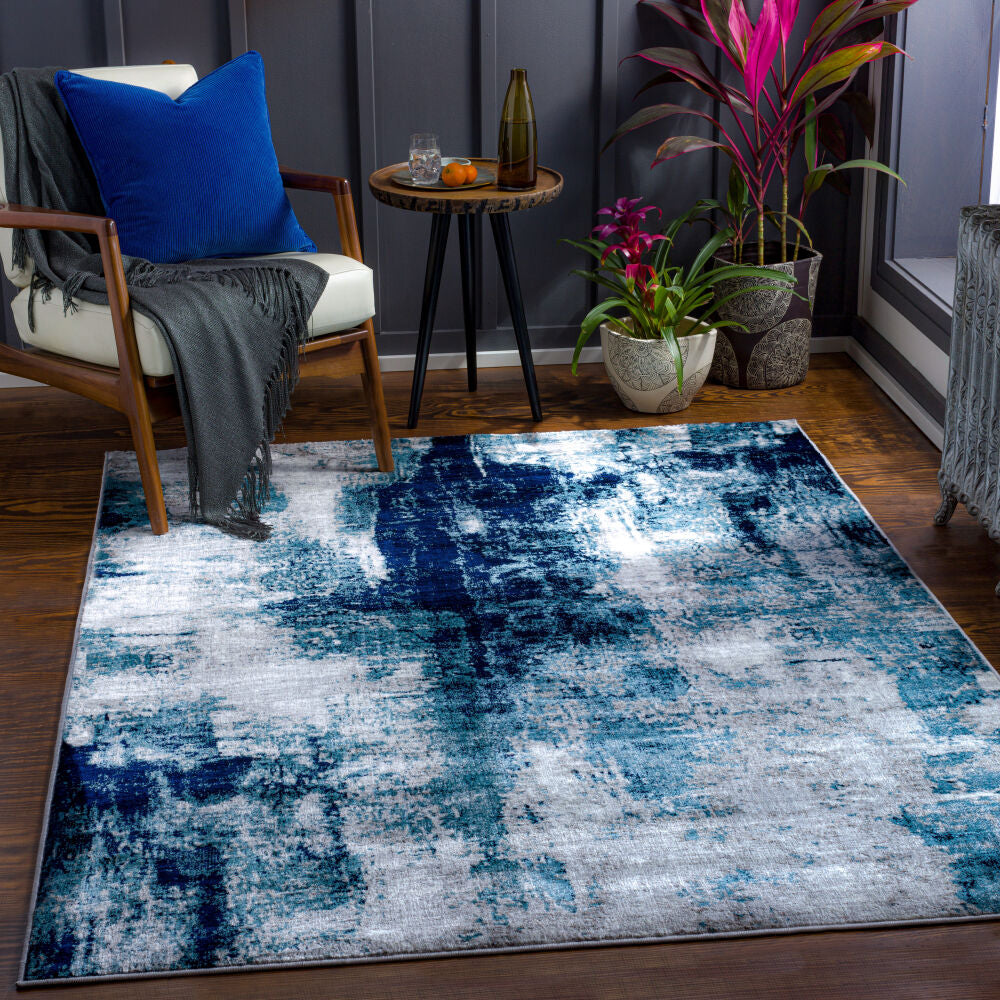 Wanderlust Cream/Medium Gray Machine Woven Rug - roomscene