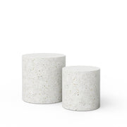 Mixx - Una Pedestal - Set of 2 - Ivory Terrazzo