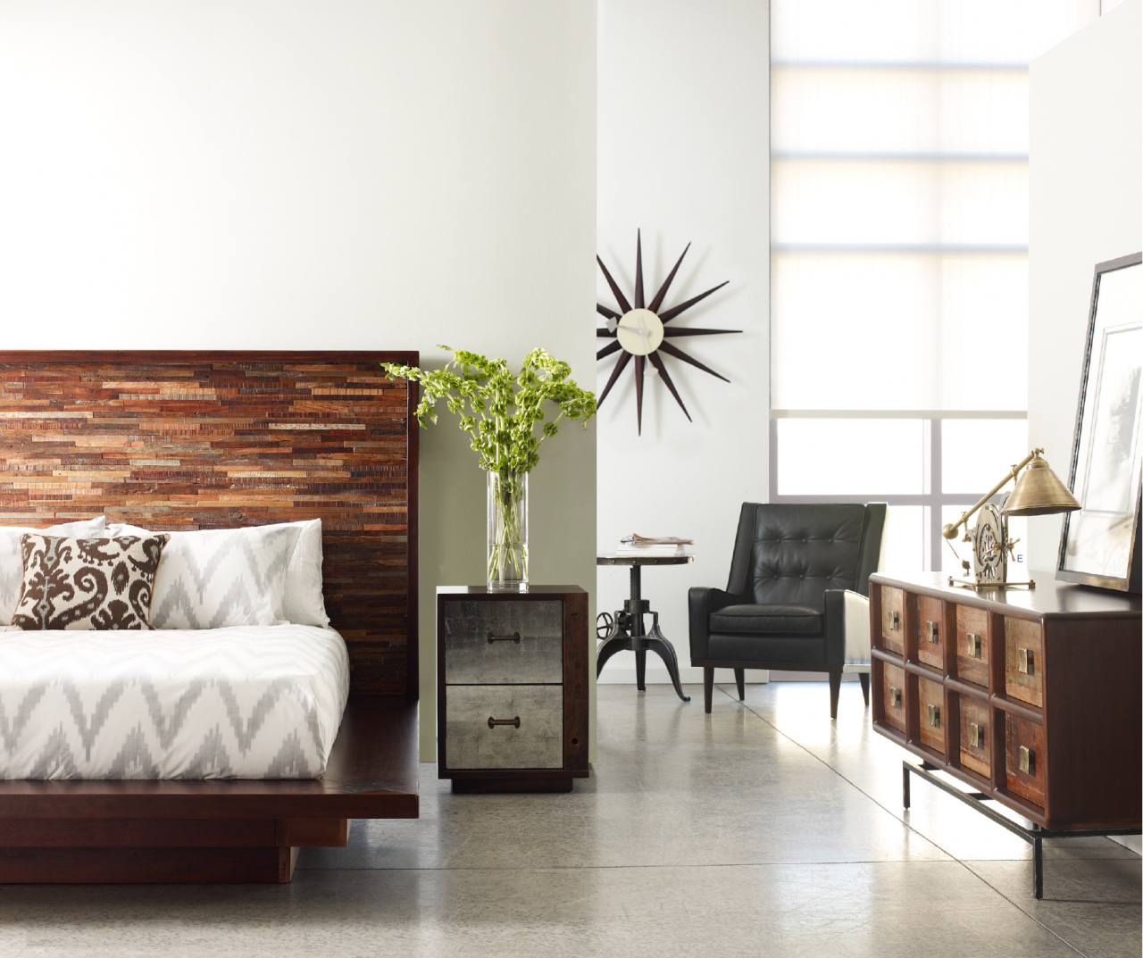 Devon Reclaimed Wood Queen Platform Bed Frame