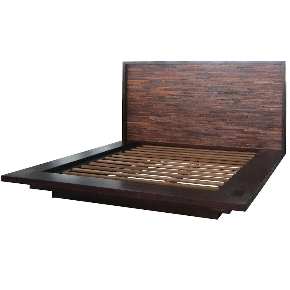 Devon Reclaimed Wood Queen Platform Bed Frame
