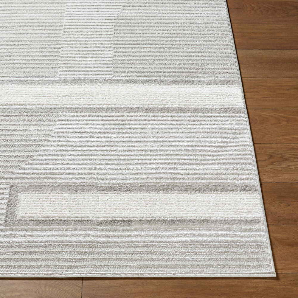 Wolly Cream/White Machine Woven Rug WOY-2300 - front
