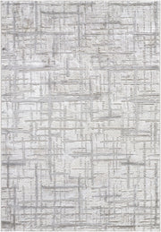 Wolly Cream/White Machine Woven Rug WOY-2303 - 5'3" x 7'