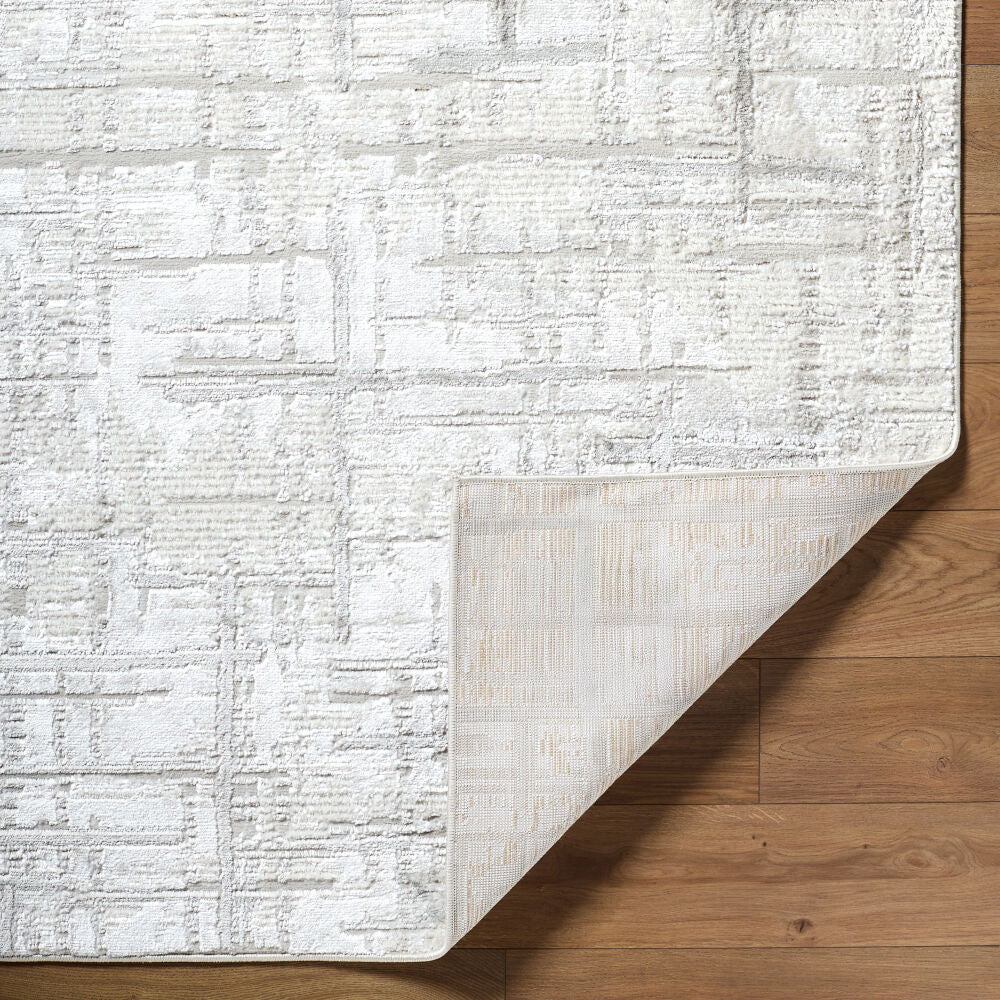 Wolly Cream/White Machine Woven Rug WOY-2303 - fold