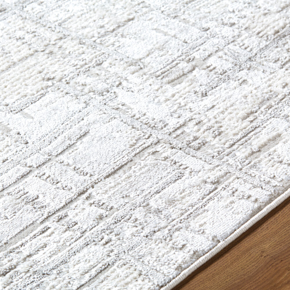 Wolly Cream/White Machine Woven Rug WOY-2303 - texture