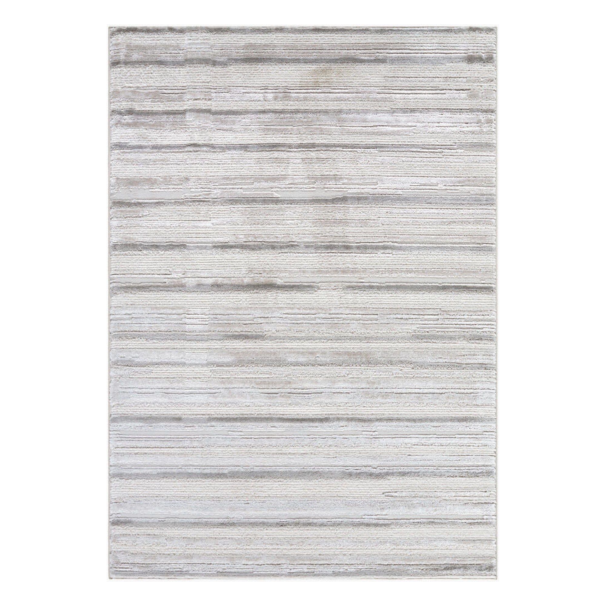 Wolly Cream/White Machine Woven Rug WOY-2304 - 5'3" x 7'