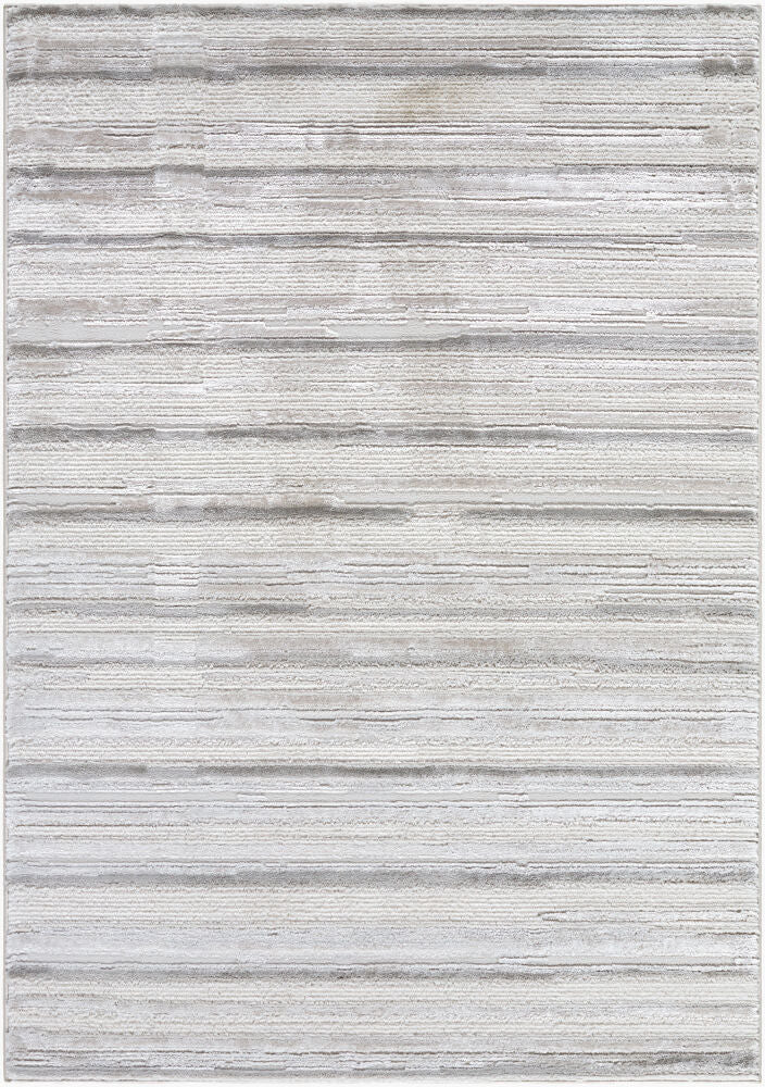 Wolly Cream/White Machine Woven Rug WOY-2304 - 5'3" x 7'