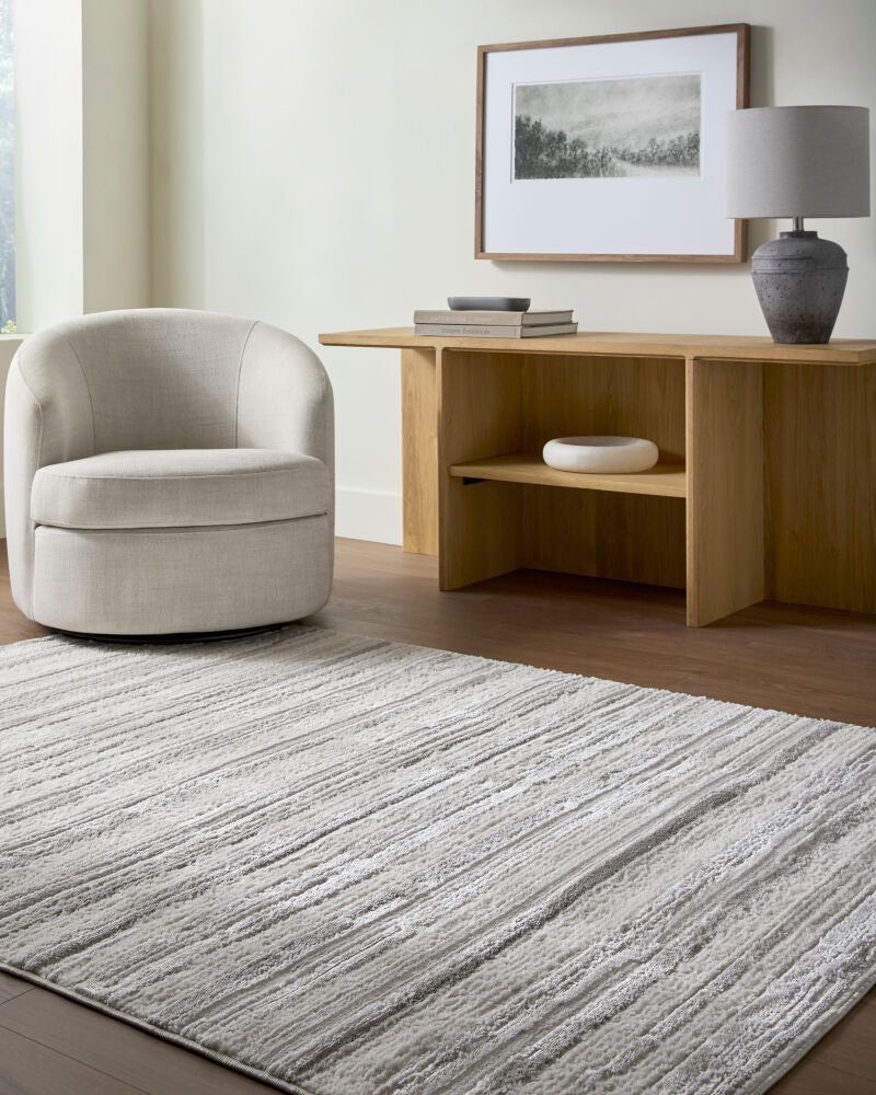 Wolly Cream/White Machine Woven Rug WOY-2304 - roomscene