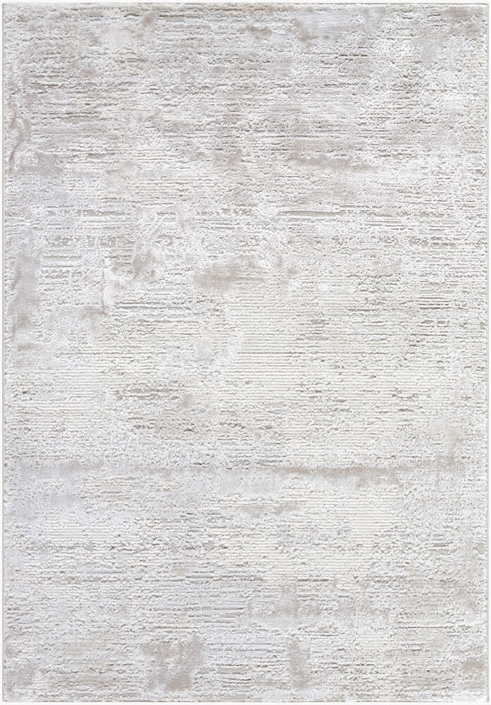 Wolly Cream/White Machine Woven Rug WOY-2305 - 5'3" x 7'