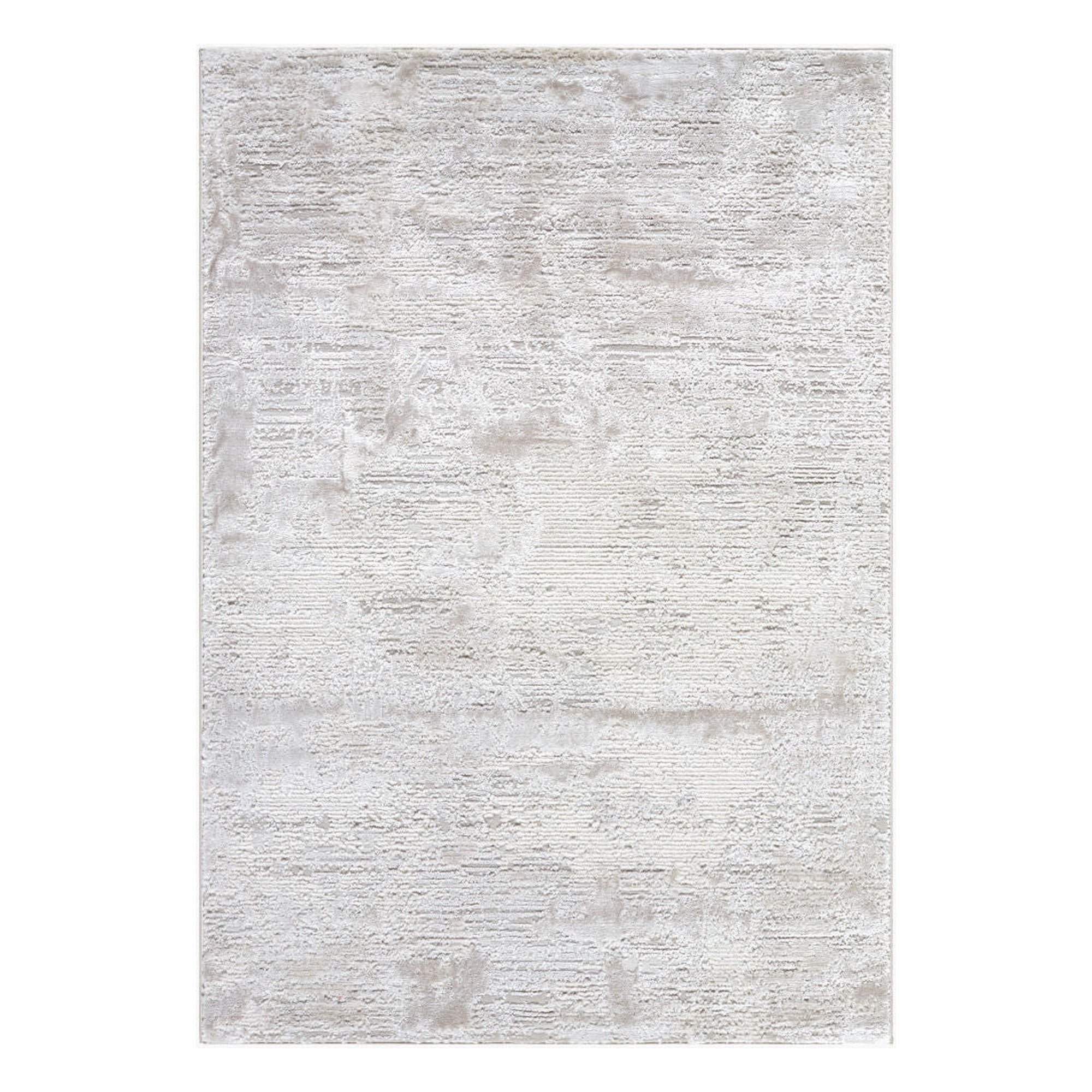 Wolly Cream/White Machine Woven Rug WOY-2305 - 5'3" x 7'