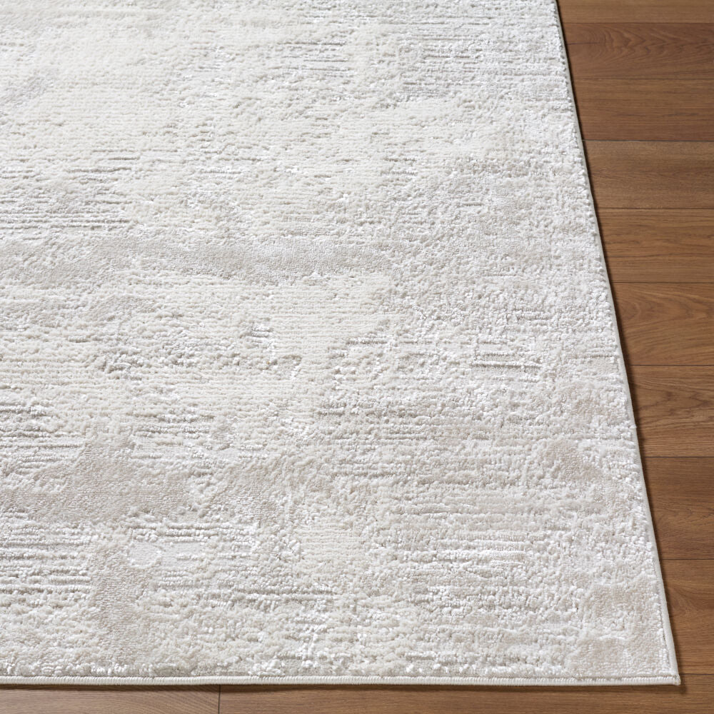 Wolly Cream/White Machine Woven Rug WOY-2305 - front