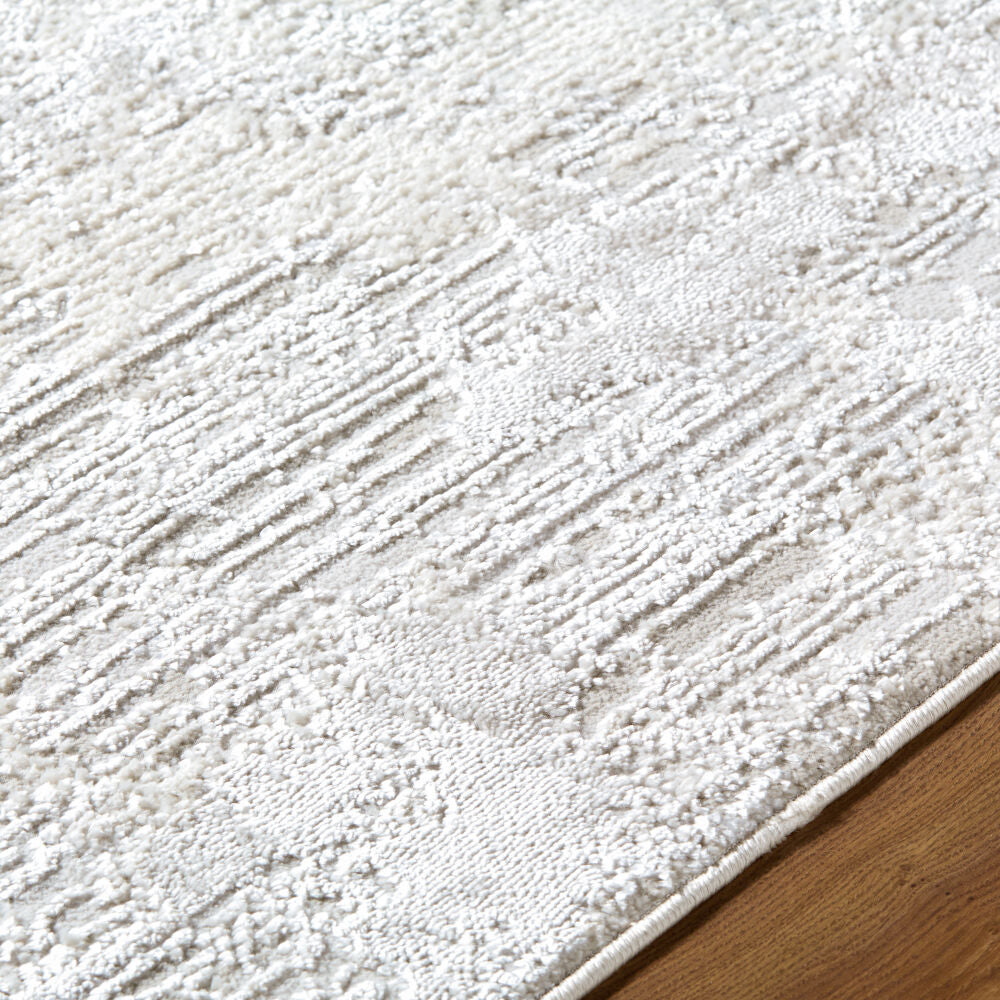 Wolly Cream/White Machine Woven Rug WOY-2305 - texture