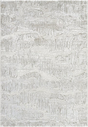 Wolly Cream/White Machine Woven Rug WOY-2306 - 5'3" x 7'